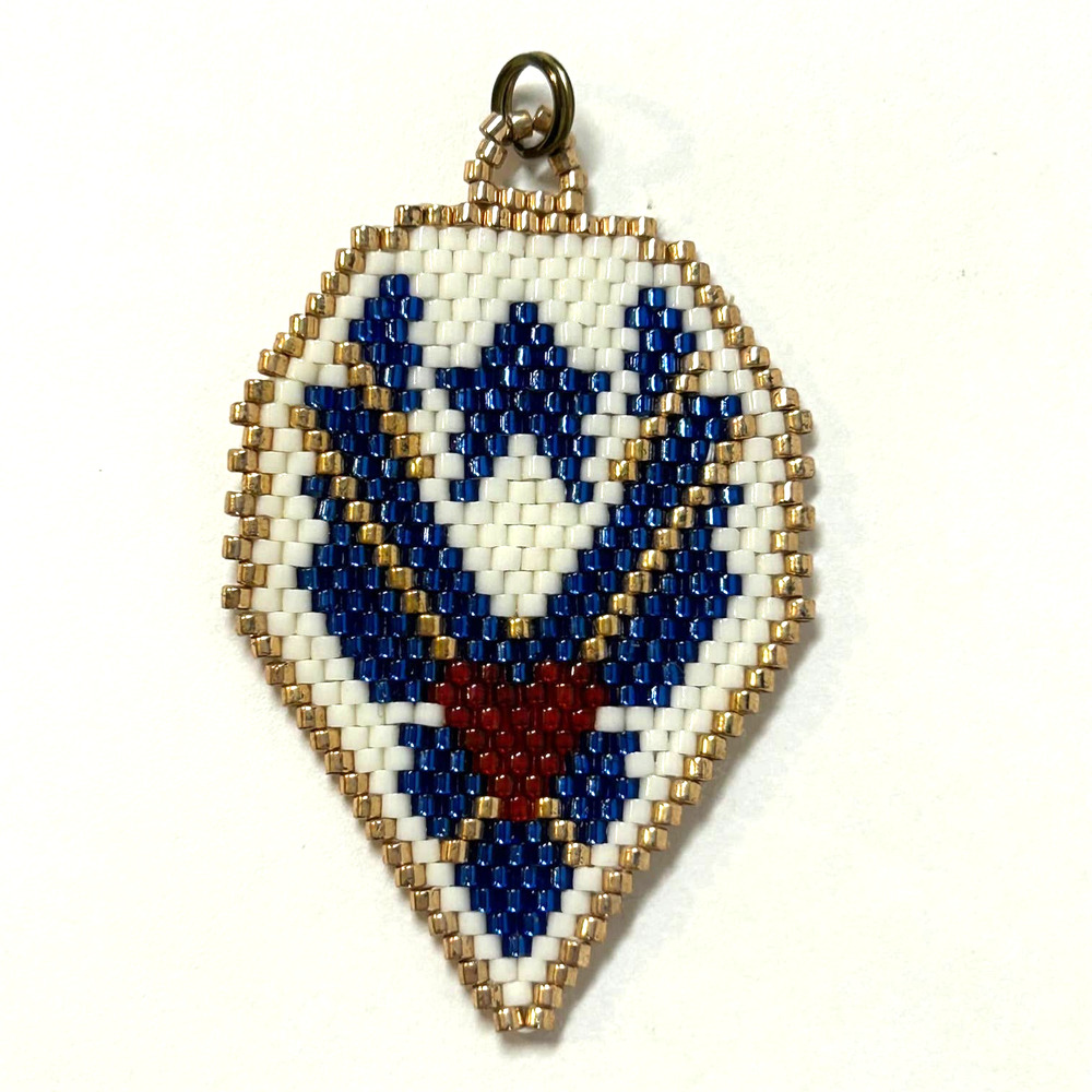 Handmade Air Force Pendant Glass Delica Beads NWOT